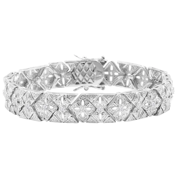 1.0 Carat TW Intricate Diamond Bracelet