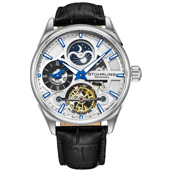 Stührling Special Reserve 43mm Automatic Skeleton Watch