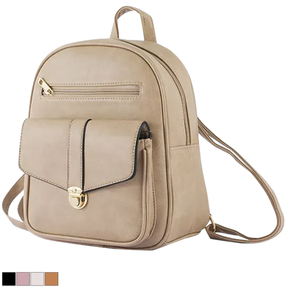 Malibu Skye Zoey Solid Backpack with Front Pocket