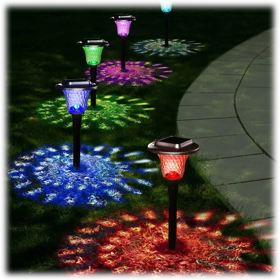 8-Pack: Solar Color-Changing Pathway Lights