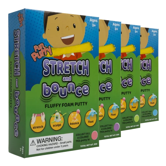 4-Pack: Stretch & Bounce Putty (Assorted Colors)
