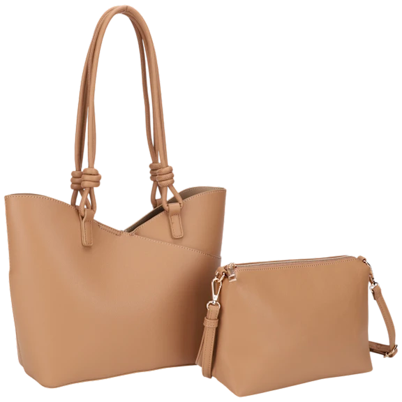 Poppy & Harper Chelsea 2-Piece V-Line Tote with Crossbody Pouch