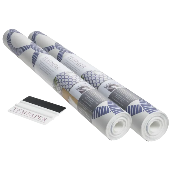 2-Pack: Tempaper 20.5" X 33' Blue & Cream Scallops Wallpaper