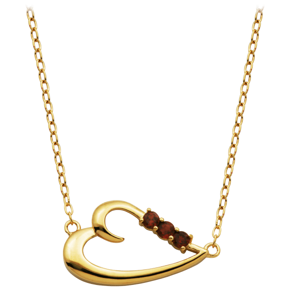 Morgan & Paige 14K Gold Plated Elongated Heart Pendant