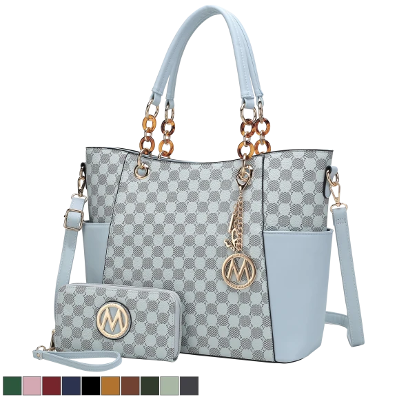 MKF Collection 2-Pieces Merlina Women Tote Handbag With Wallet by Mia K