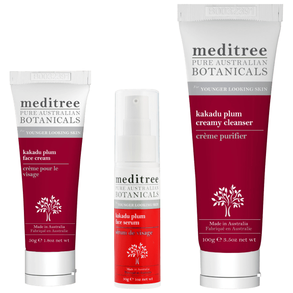 MediTree Australian Botanicals Kakadu Plum Cleanser, Cream & Serum Set