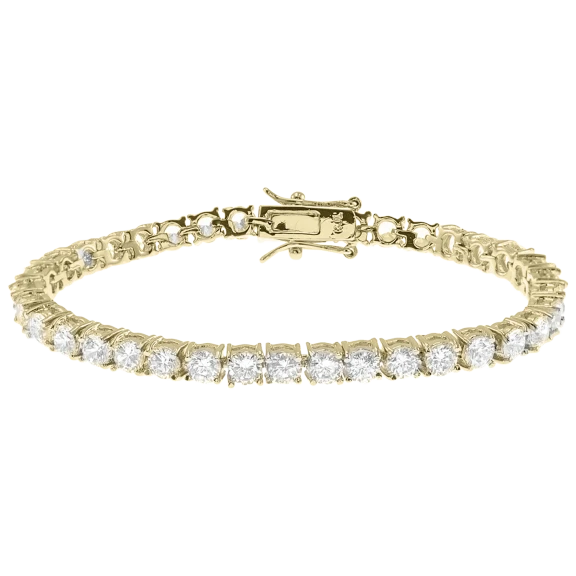 Kenneth Jay Lane 10 CTTW Round CZ Classic Tennis Bracelet