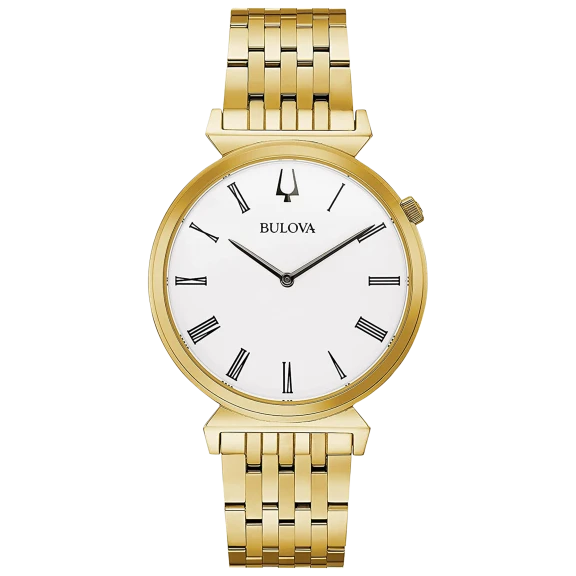 Bulova Quartz Men's Gold-Tone Stainless Watch in Stainless Steel