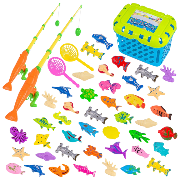 Britenway 47-Piece Kids Magnetic Fishing Game