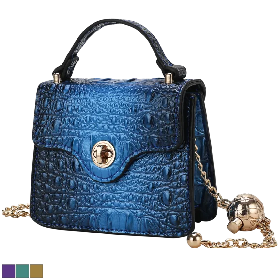 MKF Collection Luxe Crocodile Embossed Mini Satchel by Mia K