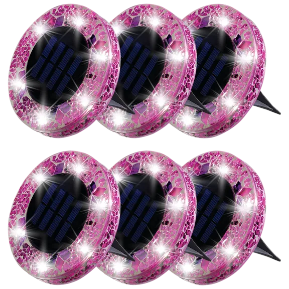 6-Pack: Bell + Howell Mosaic Solar Disk Lights