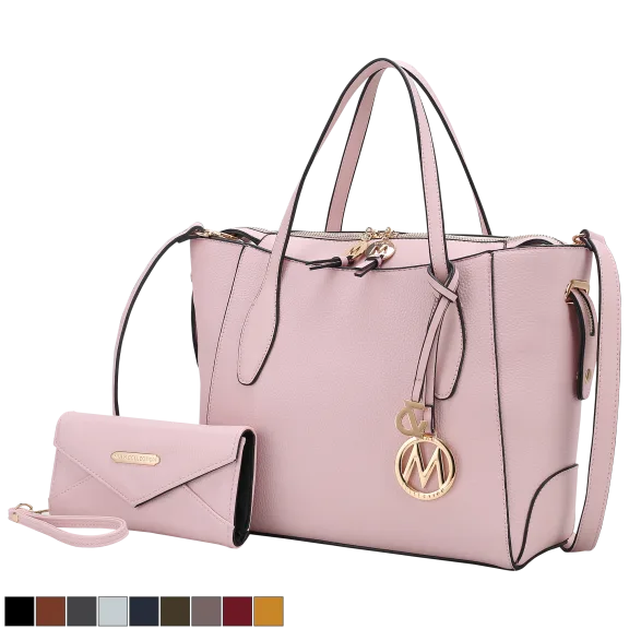 MKF Collection Bruna Vegan Leather Tote Bag with Wallet by Mia K