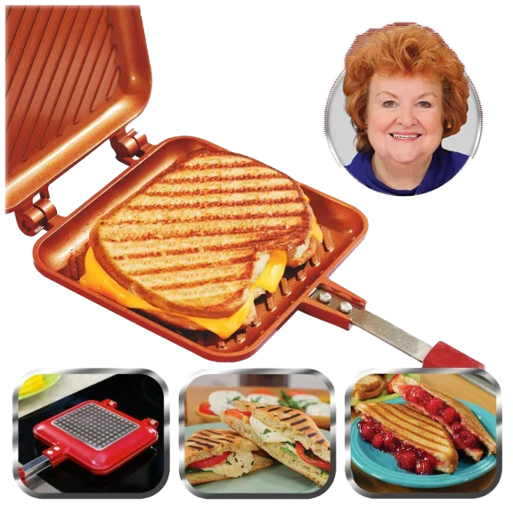 ASOTV Red Copper Flipwich Panini and Sandwich Maker