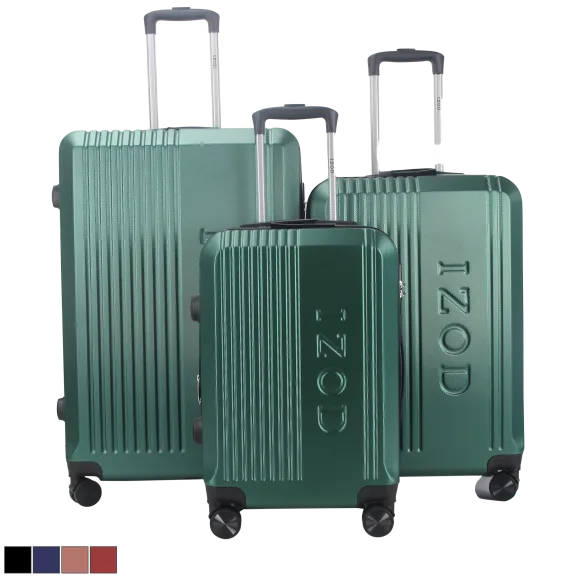 IZOD Zane 3-Piece Expandable ABS Luggage Set