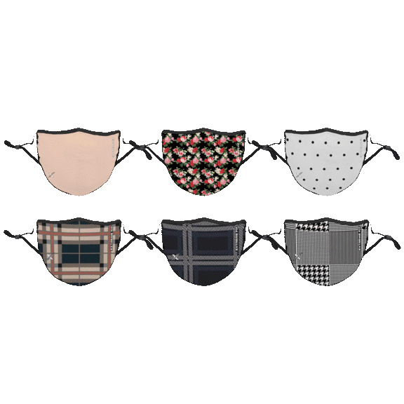 6-Pack: Extreme Fit Two-Layer Reusable Face Mask With Adjustable Earloop