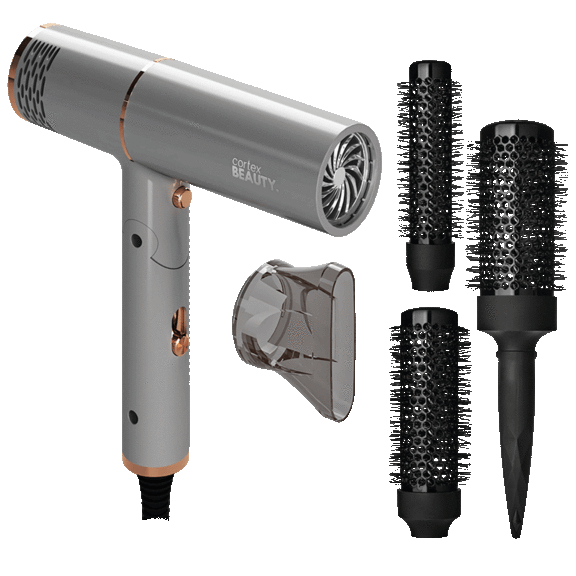 Cortex Beauty SlimLiner Foldable Hair Dryer with Round Brush Set