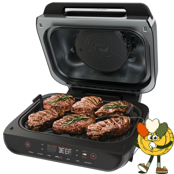 Ninja Foodi Smart XL Indoor Grill & Air Fryer with Built-In Thermometer