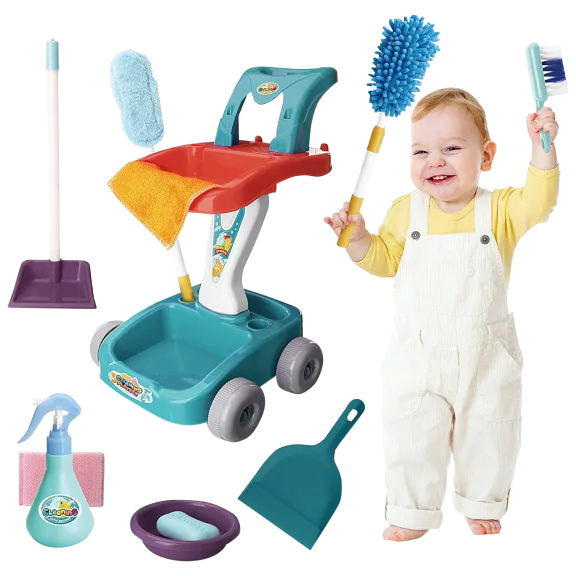 Pretend Play Housekeeping Cleaning Toy Set