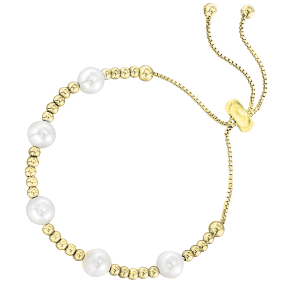 Savvy Cie Pearl Bolo Bracelet