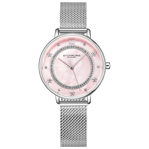 Stuhrling Women's Symphony Quartz 34mm Mesh Strap Watch