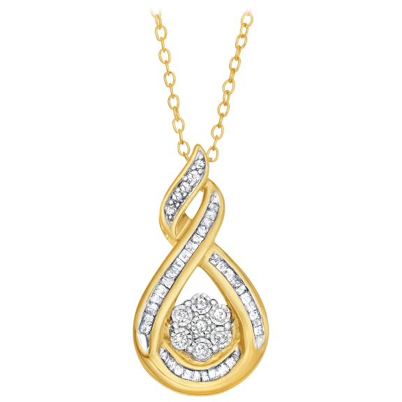 Diamond Muse 1/4 Ct Diamond Swirling Pendant