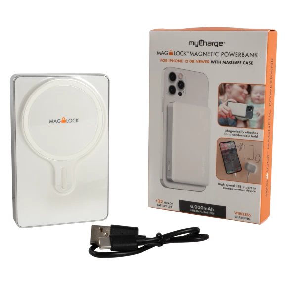 MyCharge MagLock Magnetic Powerbank For iPhone with MagSafe Case