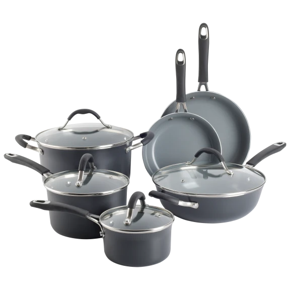 Cravings by Chrissy Teigen 10-Piece Hard Anodized Aluminum Nonstick Cookware Set