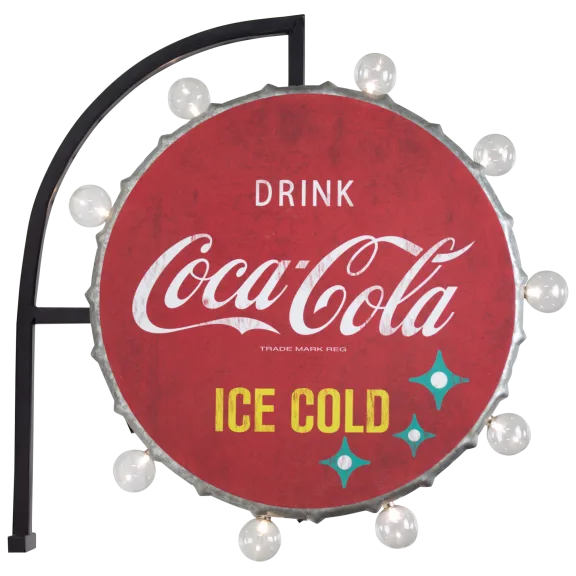 Drink Coca Cola Double Sided Metal LED Marquee Sign