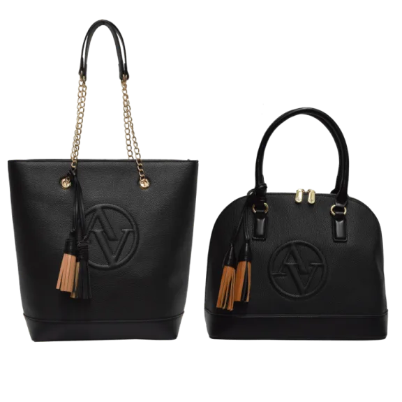 Adrienne Vittadini Signature Trapunto Collection Shopper Tote or Dome Satchel