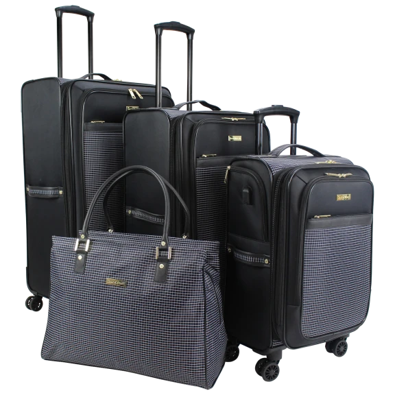 Isaac Mizrahi 3-Piece Spinner Luggage with Matching Tote