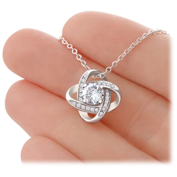 Golden NYC Jewelry White Swarovski Twisted Circular Pendant Necklace