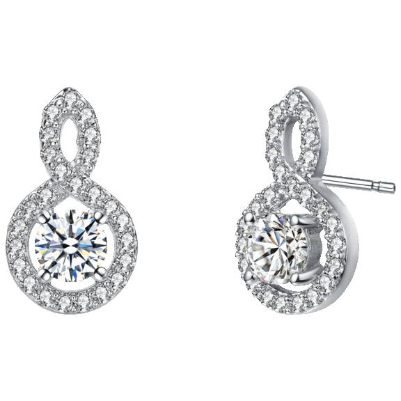 Genevive Classic Drop Earrings with Gold Plated Finish