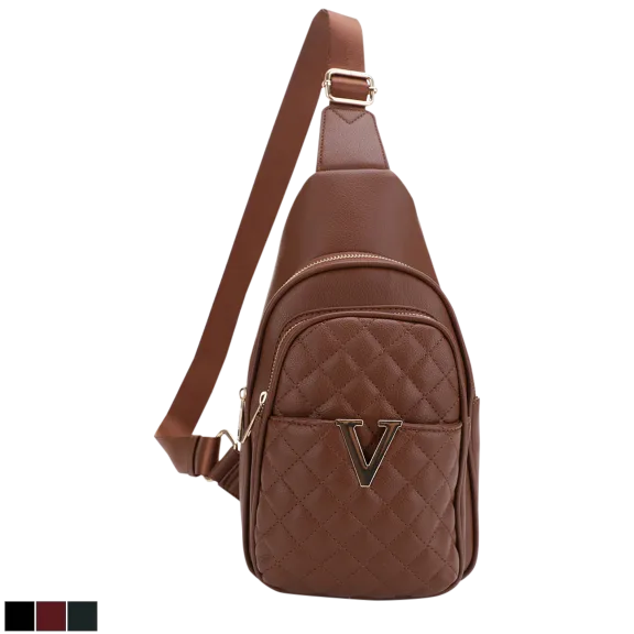 Malibu Skye Mona Quilted Sling with V Hardware