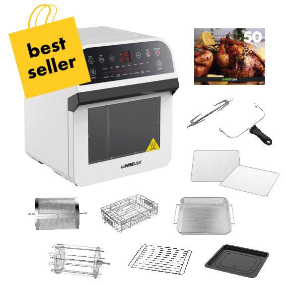 GoWISE USA 12.7 Quart Deluxe Air Fryer Oven with 10 Accessories