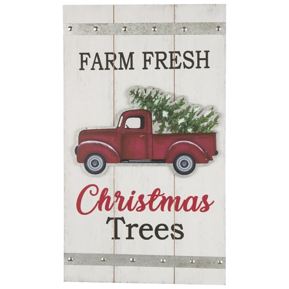 Glitzhome 24.00"H Wooden/Metal Truck Wall Décor