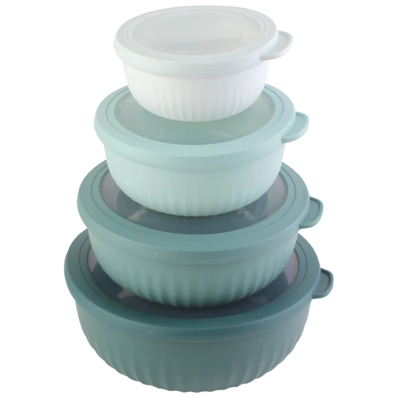 Cook with Color 4-Piece Nesting Bowl Set with Lids