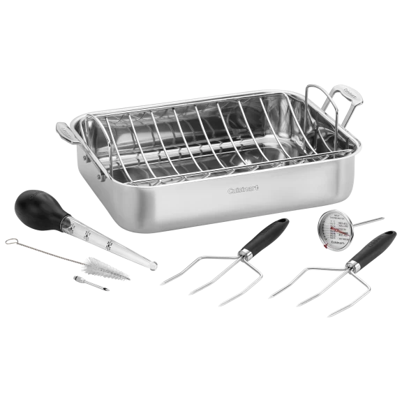 Cuisinart Chef's Classic 5-Piece Stainless Steel Roaster Set
