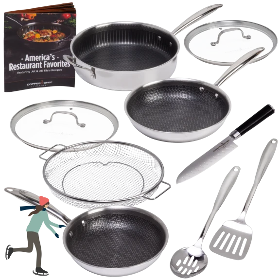 Copper Chef Nonstick Stainless Steel Cookware Set