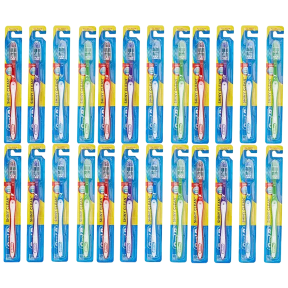 24-Pack: Oral-B Shiny Clean Soft Toothbrushes