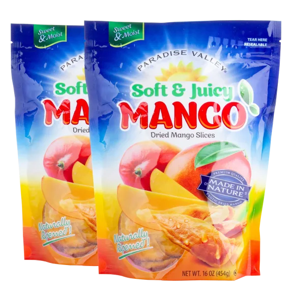 2-Pack: 16oz Paradise Valley Soft & Juicy Dried Mango Strips