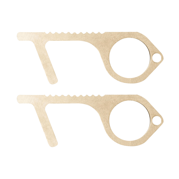 2-Pack: Antimicrobial No-Touch Keychain Tool