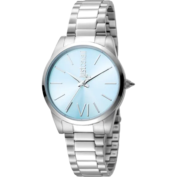 Just Cavalli Women's Relaxed Blue Dial Stainless Steel Watch