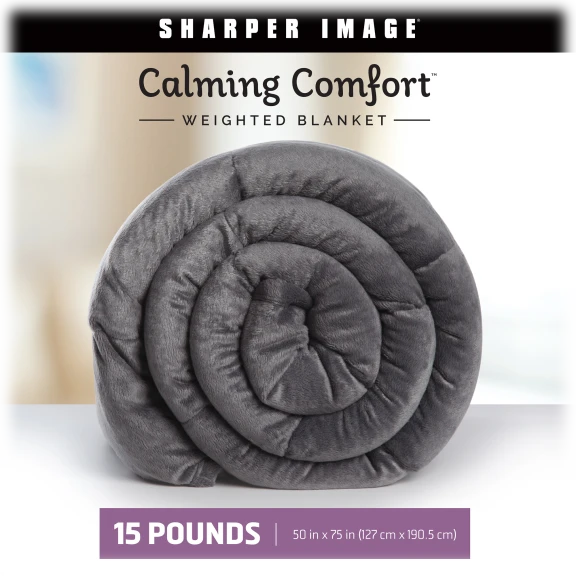 Sharper Image Calming Comfort Weighted Blankets - 15 lbs