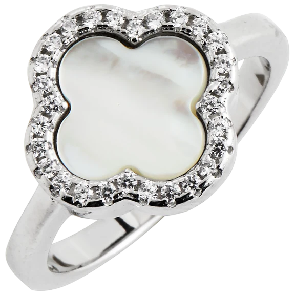 Savvy Cie Sterling Silver Mother of Pearl Ring