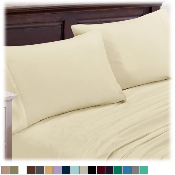 Luxury Home 4-Piece 1800 Series Rayon from Bamboo-Blend Sheet Set