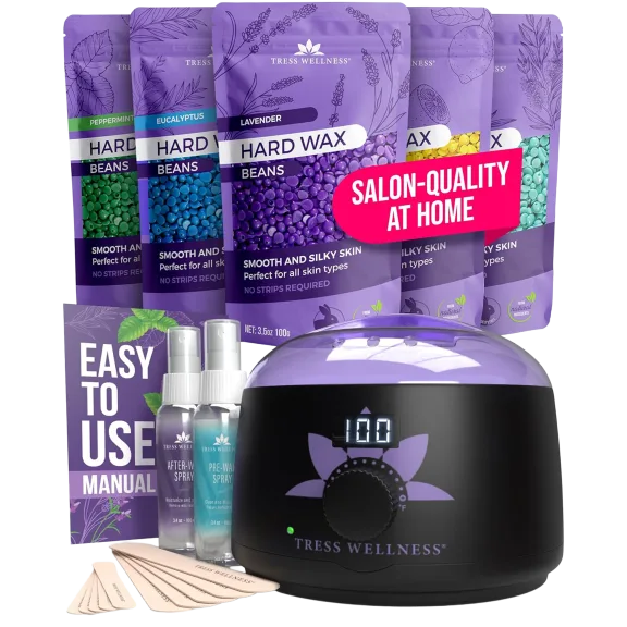 Tress Wellness Waxing Kit with Gloves