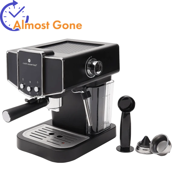Cook's Essentials 15-Bar Pump Espresso Maker with Frother