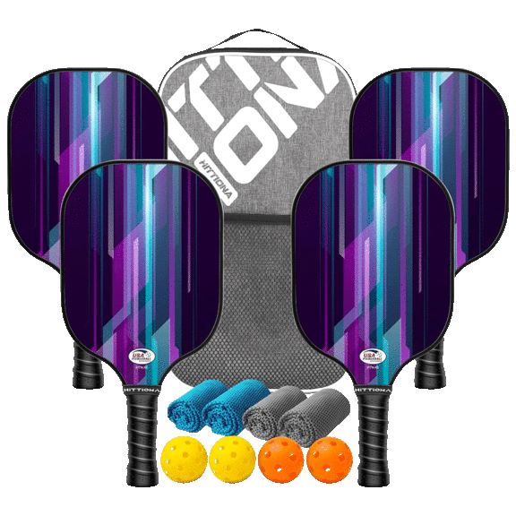 Hittiona 4-Paddle USAPA Approved Pickleball Set