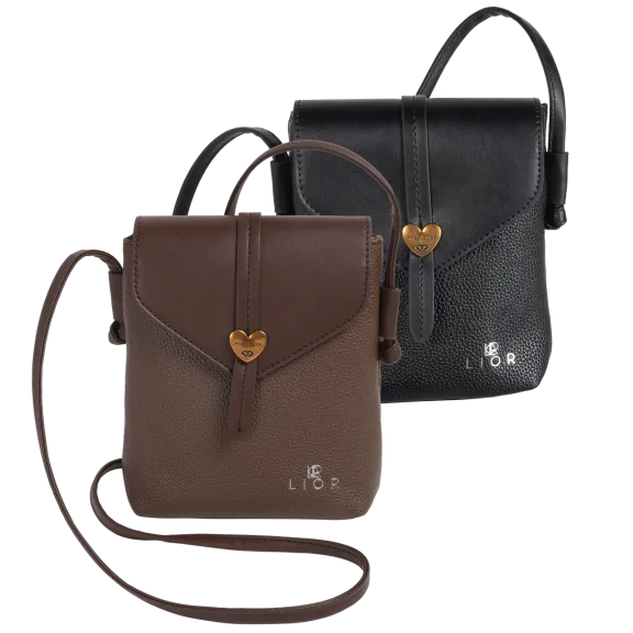 Lior Vintage Heart Pendant Crossbody Bag