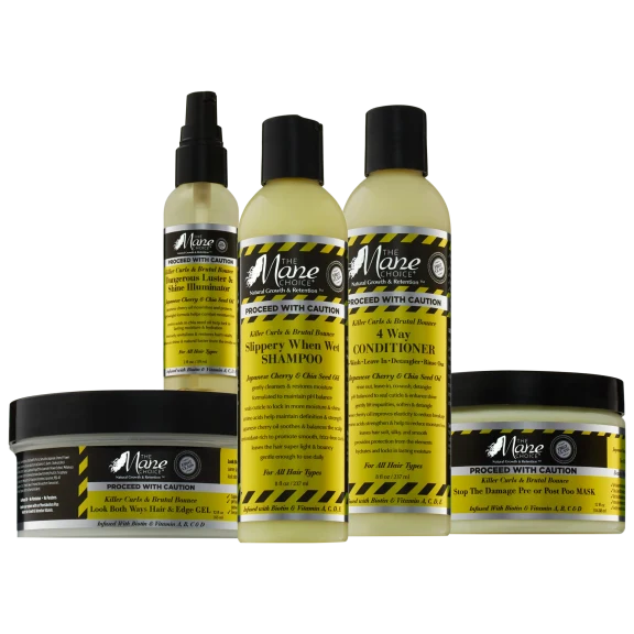 The Mane Choice Caution Killer Curls & Koils 5-Piece Hair Care Bundle